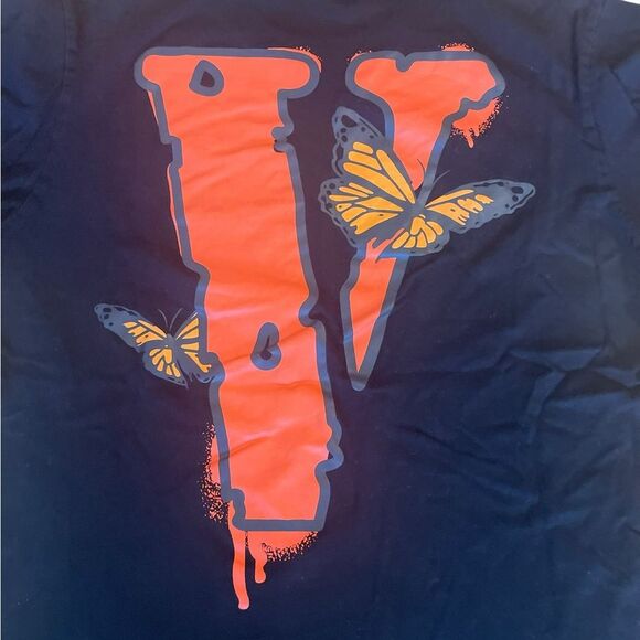 Legends Never Die Big V and Butterfly Black Tee Shirt Mens Size Medium - Picture 4 of 7